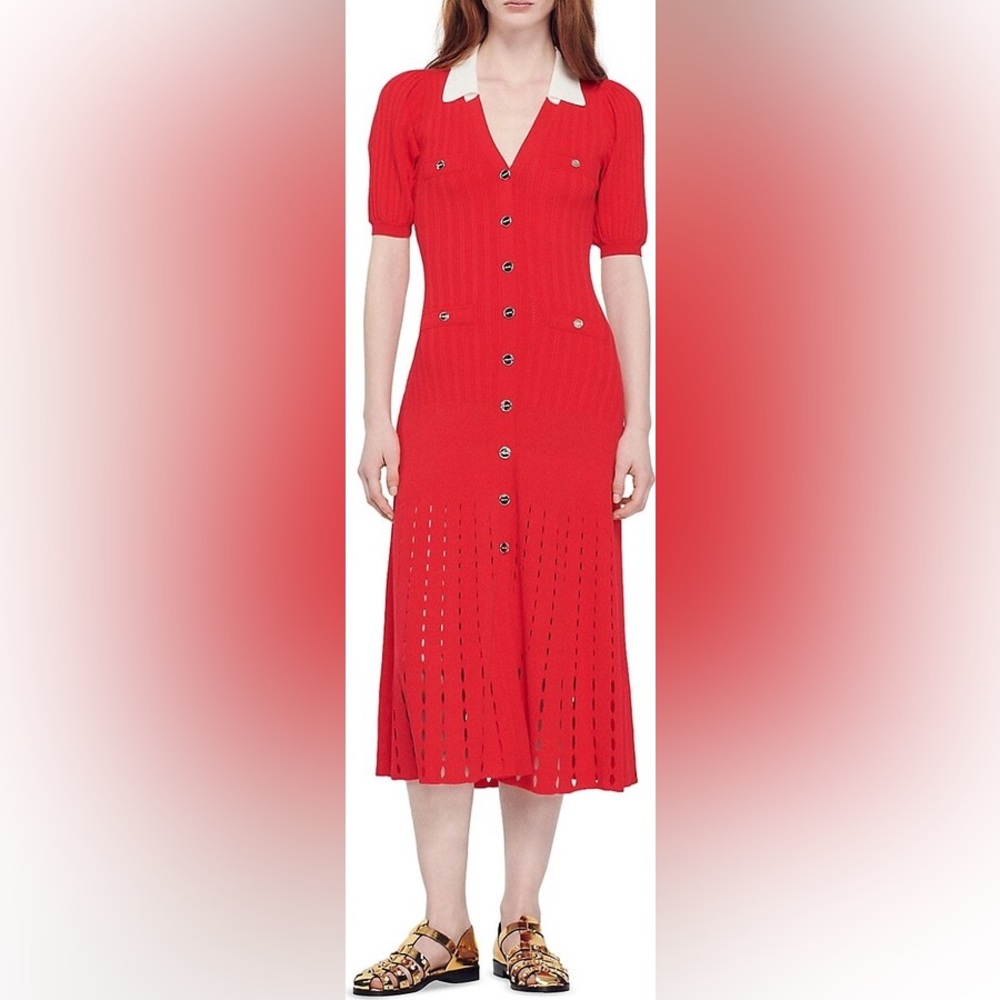 Authentic Sandro Knit Collar Dress size40, purchased from Bloomingdale’s.